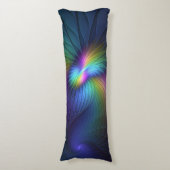 Kleurrijk met blauwe, moderne Abstracte fractale k Lichaamskussen (Voorkant Verticaal)