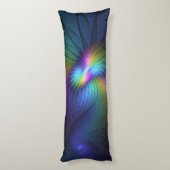 Kleurrijk met blauwe, moderne Abstracte fractale k Lichaamskussen (Achterkant (Verticaal))