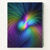 Kleurrijk met blauwe, moderne Abstracte fractale k Notitieboek (Achterkant)