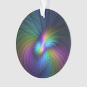 Kleurrijk met blauwe, moderne Abstracte fractale k Ornament (voorkant)