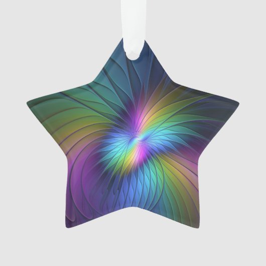 Kleurrijk met blauwe, moderne Abstracte fractale k Ornament (voorkant)
