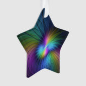Kleurrijk met blauwe, moderne Abstracte fractale k Ornament (voorkant)