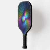 Kleurrijk met blauwe, moderne Abstracte fractale k Pickleball Paddle (Links)