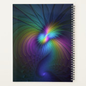 Kleurrijk met blauwe, moderne Abstracte fractale k Planner (Achterkant)