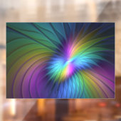 Kleurrijk met blauwe, moderne Abstracte fractale k Raamsticker (Vel 2)