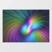 Kleurrijk met blauwe, moderne Abstracte fractale k Raamsticker (Vel)