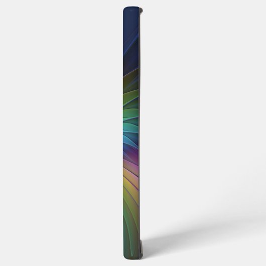 Kleurrijk met blauwe, moderne Abstracte fractale k Samsung Galaxy Hoesje (Linkerkant)