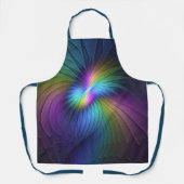 Kleurrijk met blauwe, moderne Abstracte fractale k Schort (Voorkant)