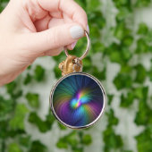 Kleurrijk met blauwe, moderne Abstracte fractale k Sleutelhanger (Hand)