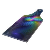 Kleurrijk met blauwe, moderne Abstracte fractale k Snijplank (Hoek)