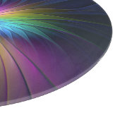 Kleurrijk met blauwe, moderne Abstracte fractale k Snijplank (Hoek)