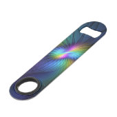 Kleurrijk met blauwe, moderne Abstracte fractale k Speed Flessenopener (Achterkant Gekanteld)