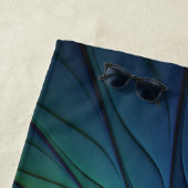 Kleurrijk met blauwe, moderne Abstracte fractale k Strandlaken (In situ)