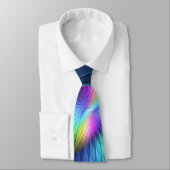 Kleurrijk met blauwe, moderne Abstracte fractale k Stropdas (Gebonden)
