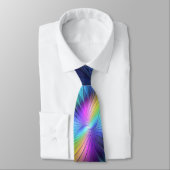 Kleurrijk met blauwe, moderne Abstracte fractale k Stropdas (Gebonden)