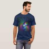 Kleurrijk met blauwe, moderne Abstracte fractale k T-shirt (Voorkant volledig)