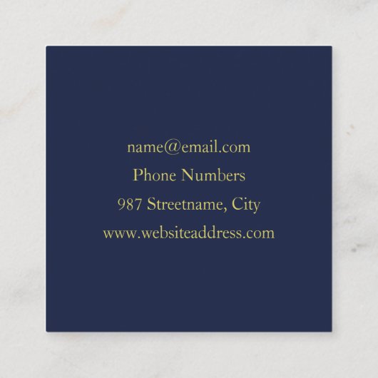 Kleurrijk met blauwe, moderne Abstracte fractale k Vierkante Visitekaartje (Achterkant)