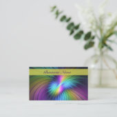 Kleurrijk met blauwe, moderne Abstracte fractale k Visitekaartje (Staand voorkant)