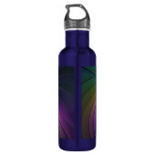 Kleurrijk met blauwe, moderne Abstracte fractale k Waterfles (Achterkant)