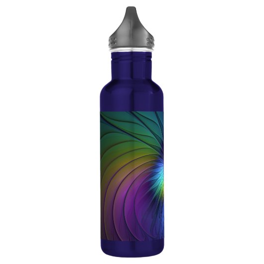 Kleurrijk met blauwe, moderne Abstracte fractale k Waterfles (Links)