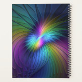 Kleurrijk met blauwe, moderne Abstracte fractale n Planner (Achterkant)