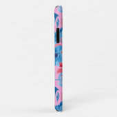 Kleurrijk met de hand geschilderd bloemmotief rood Case-Mate iPhone case (Achterkant/rechts)