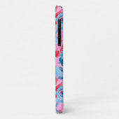 Kleurrijk met de hand geschilderd bloemmotief rood Case-Mate iPhone case (Achterkant/links)