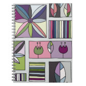  kleurrijk, met de hand getekend geometrisch patro notitieboek (Voorkant)