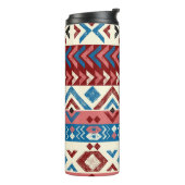 Kleurrijk met de hand getekend tribaal patroon thermosbeker (Gedraaid links)