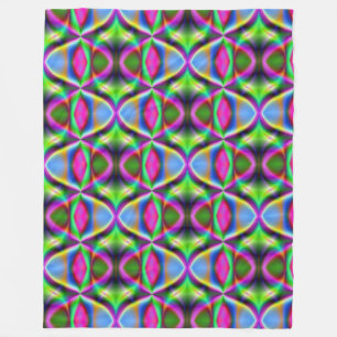 Kleurrijk Metaalachtig Fractal Glans Fleece Deken