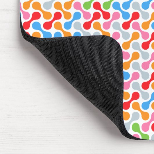 Kleurrijk metaballenpatroon, abstract veelkleurig muismat (Hoek)