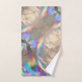 Kleurrijk metallisch regenboogfaux holografisch pa bad handdoek (Handdoek)