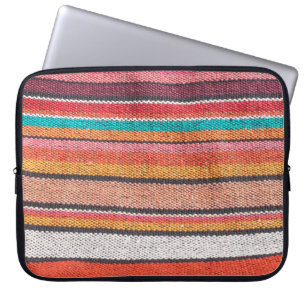 Kleurrijk mexicaan, peruviaans oppervlak van tapij laptop sleeve
