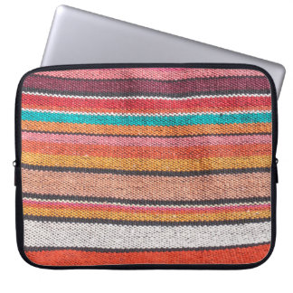 Kleurrijk mexicaan, peruviaans oppervlak van tapij laptop sleeve