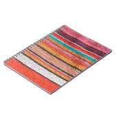 Kleurrijk mexicaan, peruviaans oppervlak van tapij notitieboek (Linkerzijde)