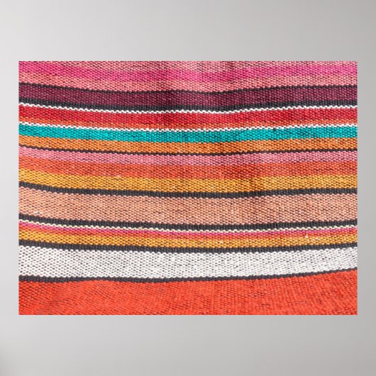 Kleurrijk mexicaan, peruviaans oppervlak van tapij poster (Voorkant)