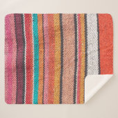 Kleurrijk mexicaan, peruviaans oppervlak van tapij sherpa deken (Voorkant (horizontaal))