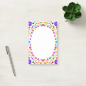 Kleurrijk Mexicaans Bloemenkader Fiesta Post-it® Notes (Kantoor)