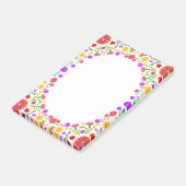 Kleurrijk Mexicaans Bloemenkader Fiesta Post-it® Notes (Schuin)
