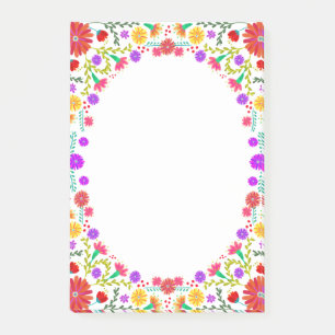 Kleurrijk Mexicaans Bloemenkader Fiesta Post-it® Notes