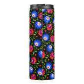 Kleurrijk Mexicaans Bloemmotief Elegant Krachten Thermosbeker (Achterkant)