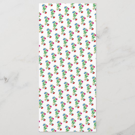 Kleurrijk Mexicaans borduurdiner Menu (Achterkant)