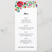 Kleurrijk Mexicaans borduurdiner Menu (Voorkant)