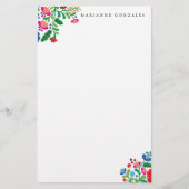 Kleurrijk Mexicaans borduurwerk voor aangepaste na Briefpapier (Voorkant)