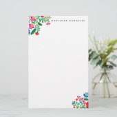Kleurrijk Mexicaans borduurwerk voor aangepaste na Briefpapier (Staand voorkant)
