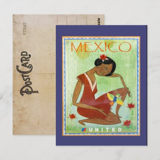 Kleurrijk Mexicaans Briefkaart (Voorkant / Achterkant)