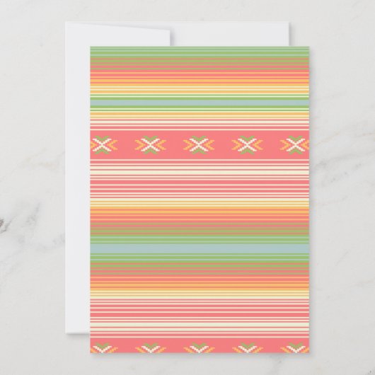 Kleurrijk Mexicaans Feest 2de Verjaardag Kaart (Achterkant)