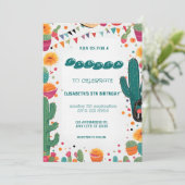 Kleurrijk Mexicaans feest verjaardag Kaart (Staand voorkant)