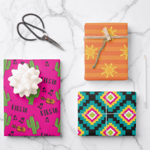 Kleurrijk Mexicaans Fiesta Patroon Inpakpapier Vel
