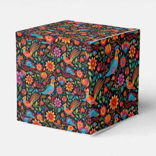 Kleurrijk Mexicaans patroon Bedankdoosjes (Achterkant)